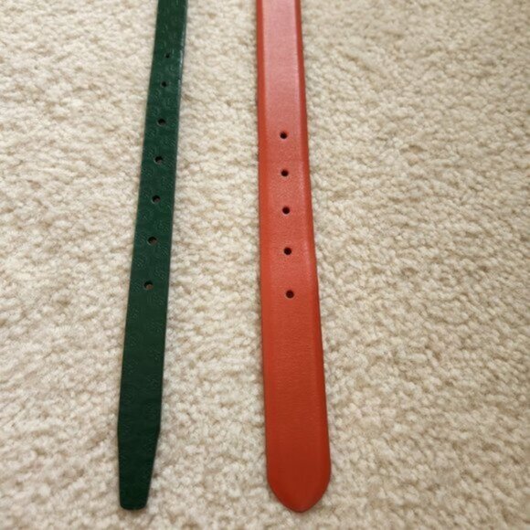 Never Worn! Green Michael Kors & Banana Republic Orange Leather Belts - Picture 4 of 9